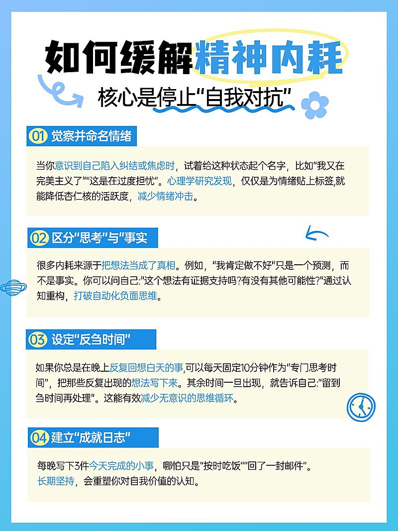 知识付费缓解精神内耗指南小红书配图