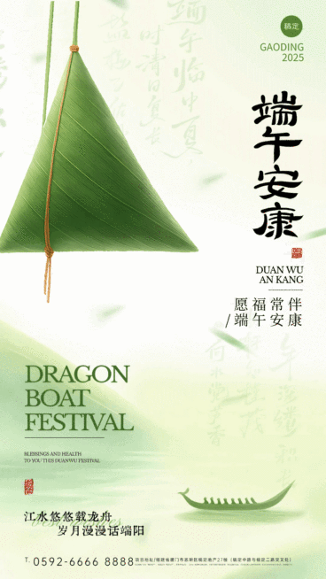 端午节节日祝福通用粽子龙舟中式感动态海报预览效果