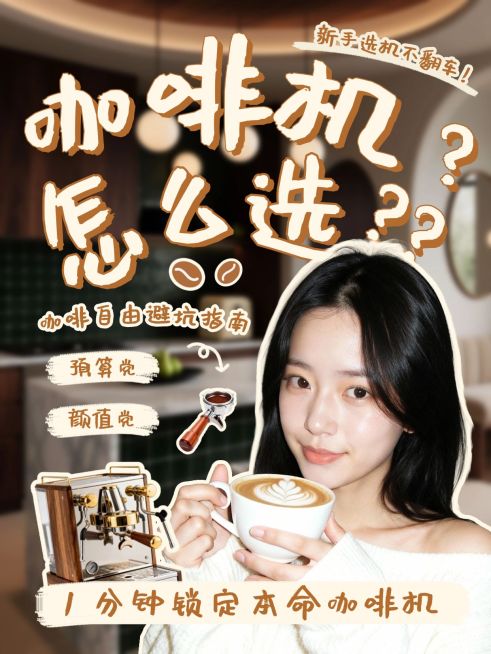 咖啡机选购指南好物分享推荐指南人像小红书封面预览效果