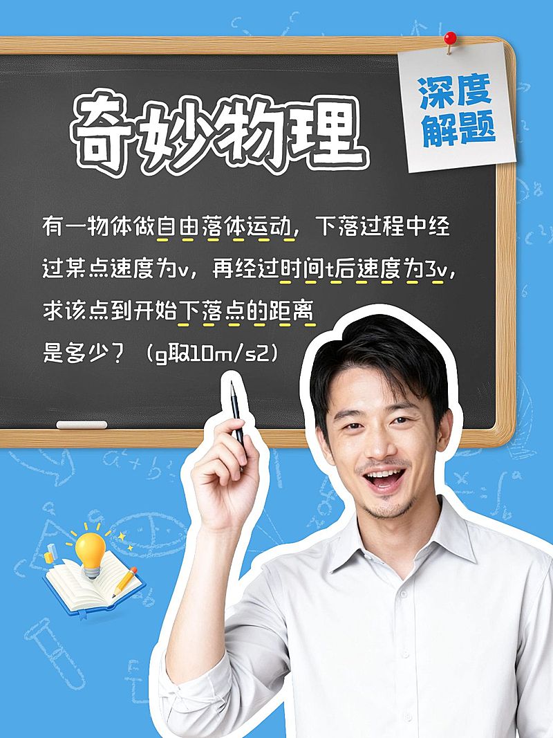 教育培训K12教育物理题型讲解知识干货人像小红书封面