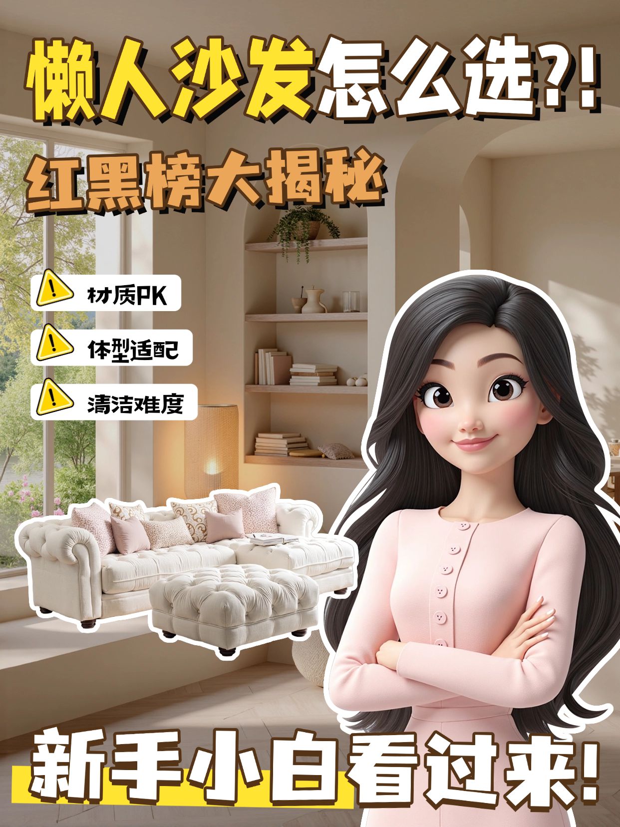 点击进入编辑 家居好物推荐攻略小红书封面aigc预览效果