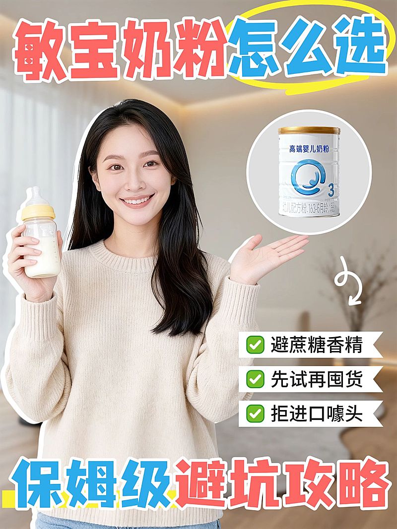 母婴亲子宝宝奶粉选购避坑指南人像小红书封面