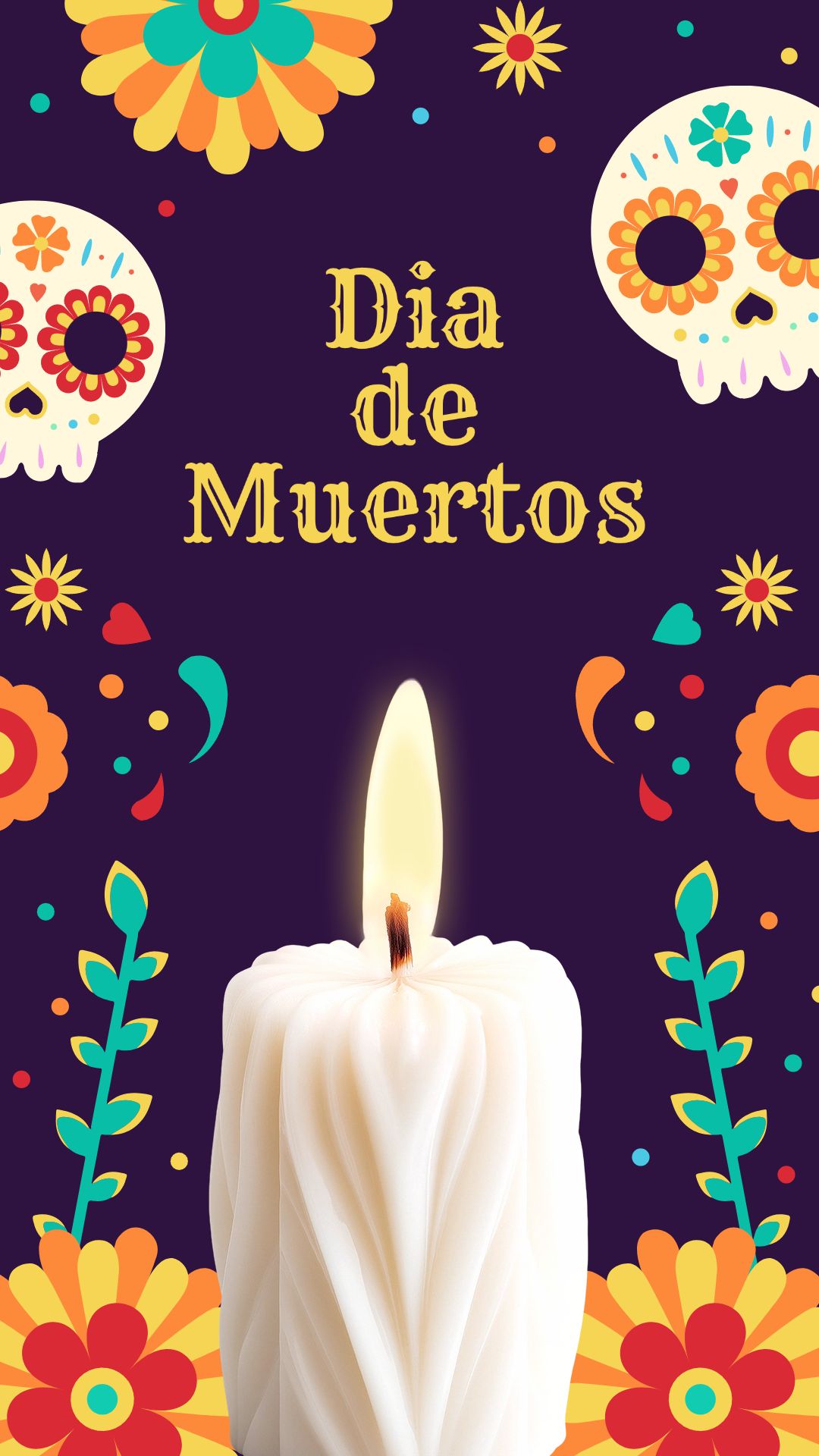 Day of the Dead Dia de Los Muertos Graphic Illustrations Poster Instagram Story Image