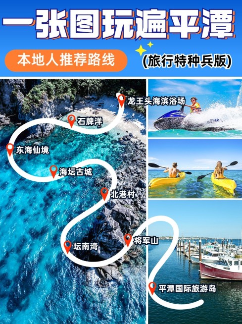 旅游攻略路线图拼图宫格花字小红书封面预览效果