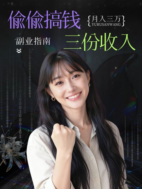 知识付费日常搞钱攻略分享人像小红书封面预览效果