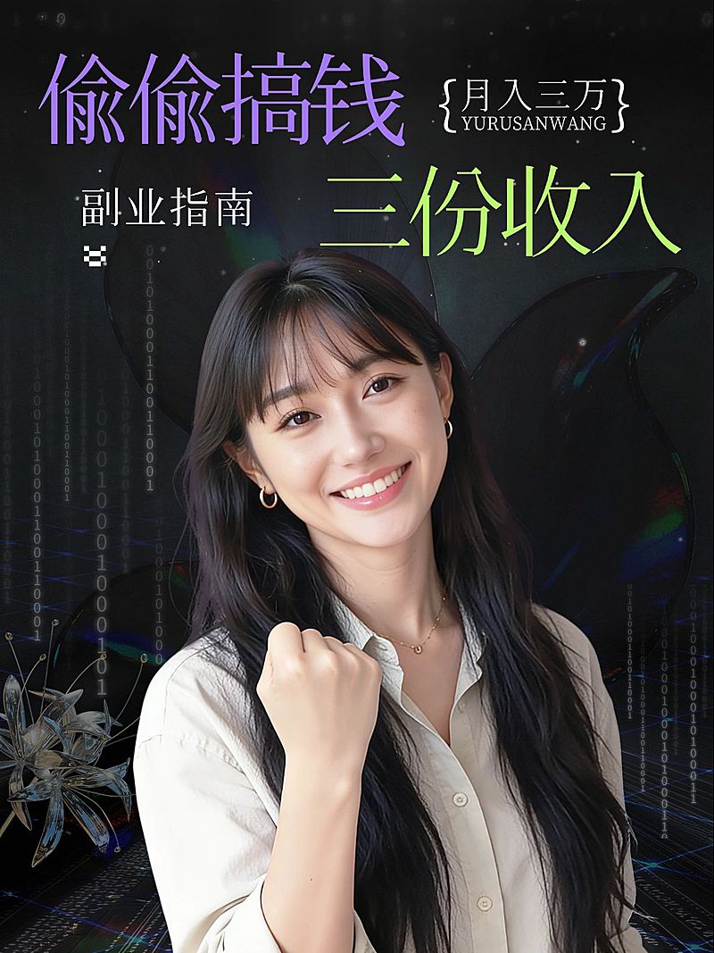 知识付费日常搞钱攻略分享人像小红书封面