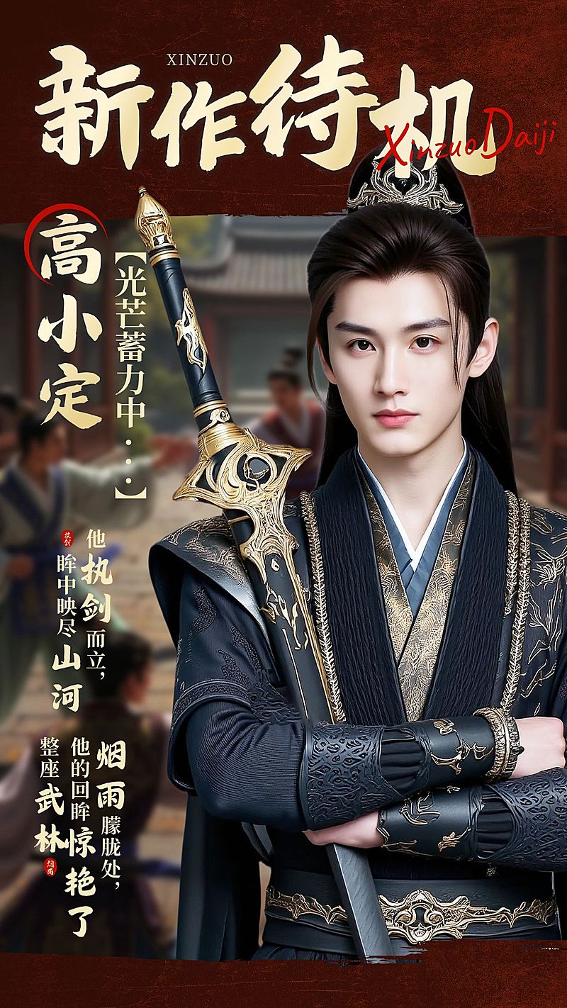 粉丝应援光影感文案排版手机海报aigc