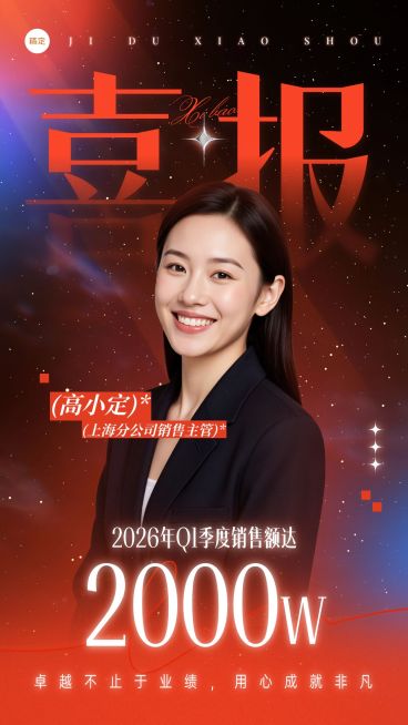金融年轻化风格人像喜报预览效果