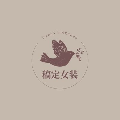可爱感插画女装LOGO