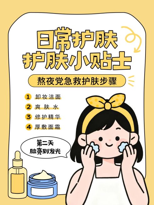 日常护肤技巧分享小红书封面预览效果