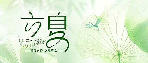 立夏节气祝福通用清新感公众号首图