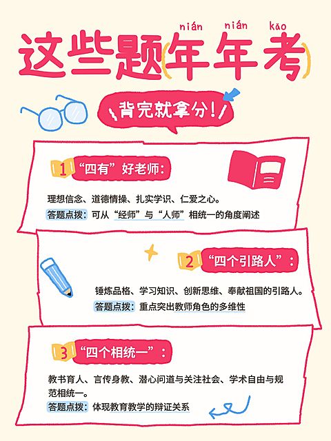 教育职业教资笔试干货小红书配图