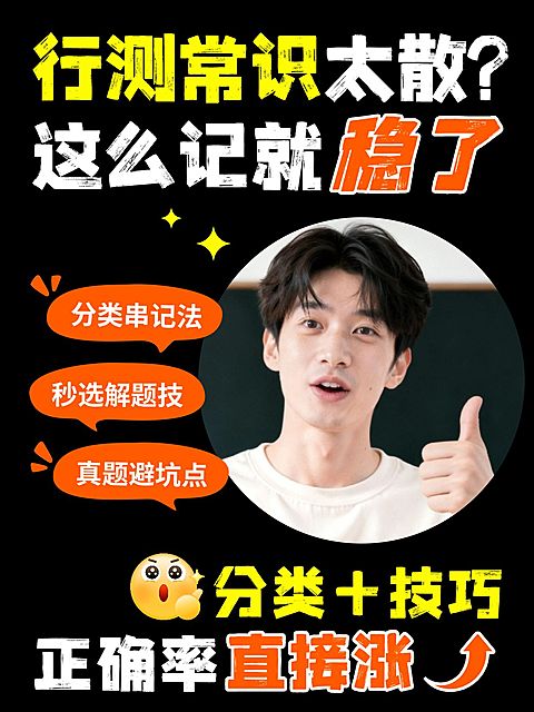 教育培训职业技能考公知识要点科普人像小红书封面