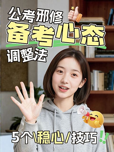 教育培训职业技能考公心态激励方法人像小红书封面