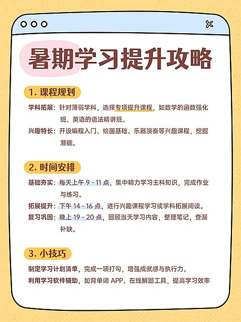 教育科普攻略小红书配图