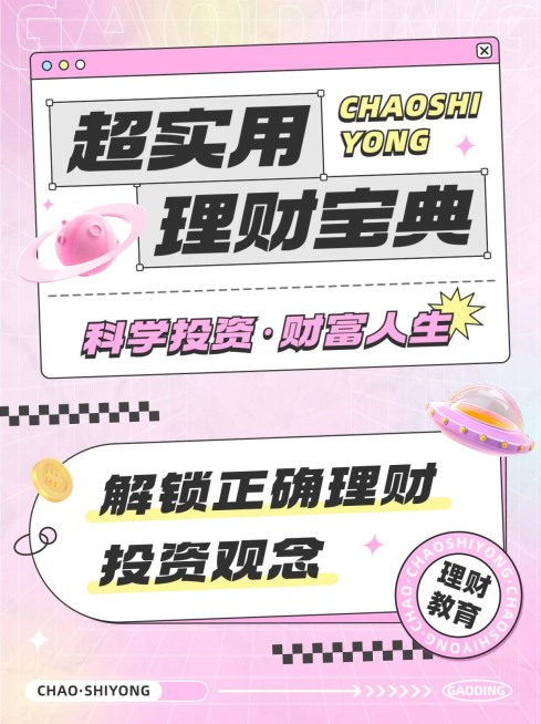 金融证券投资者教育理财知识科普小红书封面套装预览效果