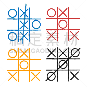 井字游戏,棋盘游戏,分离着色,数字0,概念,策略,图像,矢量,草图,休闲
