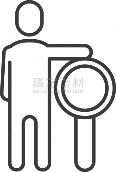 放大镜,头像,男商人,分离着色,商务,专业人员,经理,概念,成年的,剪影