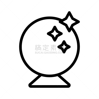 巫术,球体,家庭,计算机图标,线条,轮廓,矢量,地球形,飘然,图像