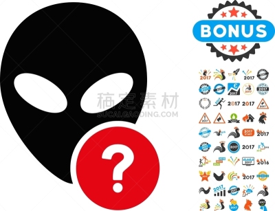符号,外星人,骄傲,2017年,计算机图标,拟人的,白色背景,罗斯威尔,奖励,收集