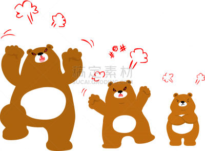 家庭,熊,奇异的,动画片,生气,图像,哺乳纲,愤怒,进攻