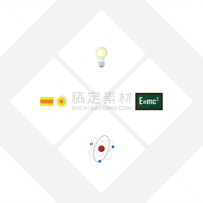 科学,爱因斯坦,平坦的,图标,创造力,理论设计标签,黄色,中子,化学制品,球体