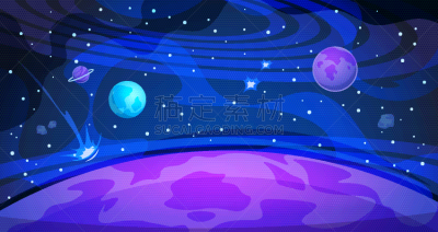 太空,星系,行星,天空,背景,平坦的,地形,夜晚,紫色,可爱的