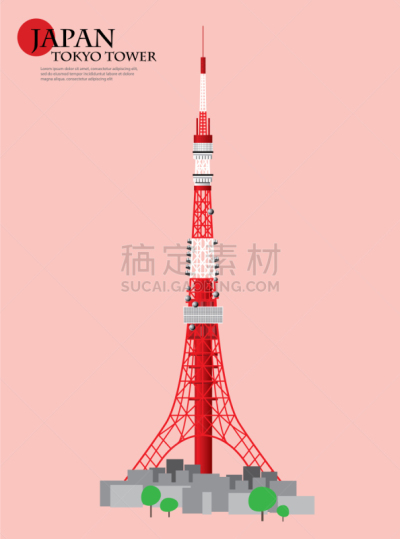 日本,著名景点,东京塔,亚洲,名声,东京,图像,建筑业,钢铁,矢量