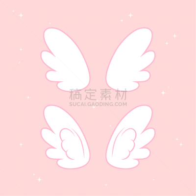 可爱的,翅膀,绘画插图,矢量,光晕,天使,卡通,飞,画画
