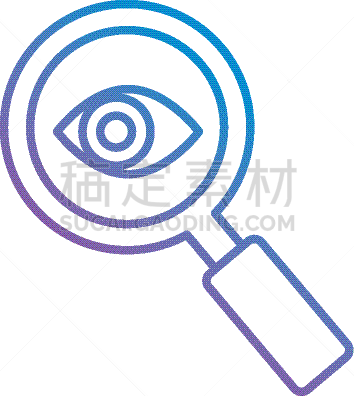 放大镜,动物眼睛,分离着色,小型放大镜,闪亮的,金属,概念,视力,图像