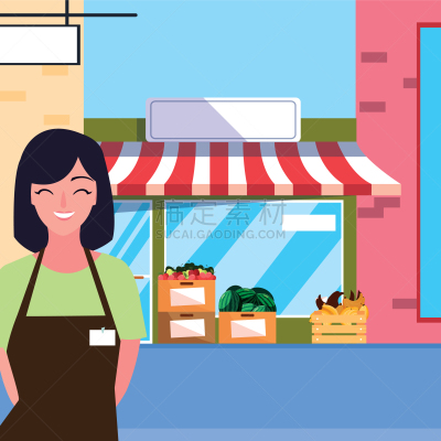 建筑外部,外立面,商店,销售职位,水果,农业,商务,清新,食品,食品杂货