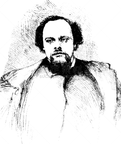 丁加布里埃尔罗塞蒂,白色,图像,1882,矢量,Dante,大天使迦百利,雕刻图像,复古