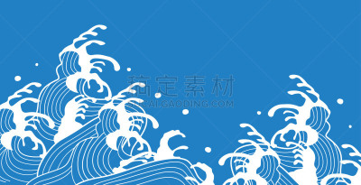 绘画插图,日本,图像,波形,平衡折角灯,寿司,清新,渔业,日本食品,生鱼片寿司