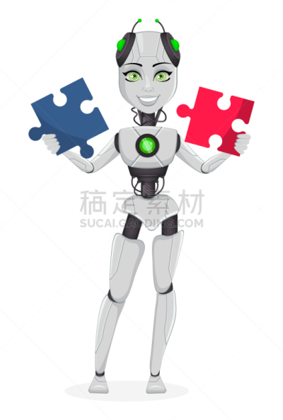 电子人,自动的,女性,可爱的,人造的,商务,拟人的,数据,计算机,制造机器
