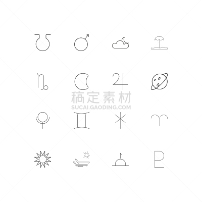 轮廓,直的,星座,计算机图标,白羊座,图像,矢量,行星,冥王星,标志