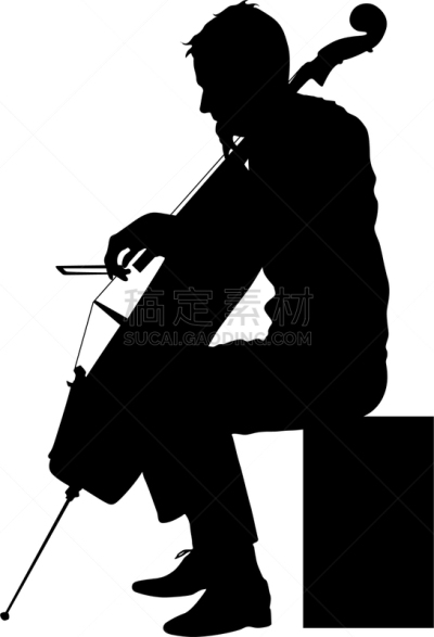 大提琴手,音乐人,分离着色,管弦乐队,音乐,人,男人,热情,概念,交响乐团