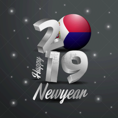2019,字体,新年前夕,创造力,华丽的,请柬,问候,庆祝,设计