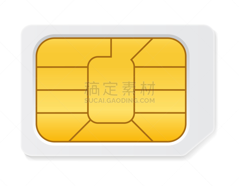SIM卡,电脑芯片,数字化显示,分离着色,白色,计算机,金属,黄金,空白的,沟通