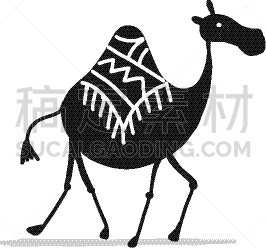 骆驼,草图,黑色,式样,可爱的,华丽的,野生动物,哺乳纲,剪影