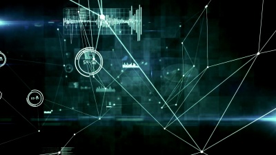 黑色背景上的连接线