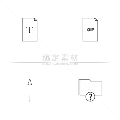 直的,活页夹,标志,图标,矢量,图像,石洞壁画,GIF动图