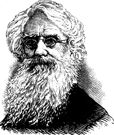 塞缪尔莫尔斯,Samuel,发明家,白色,黑色,图像,矢量,雕刻图像,1872,复古