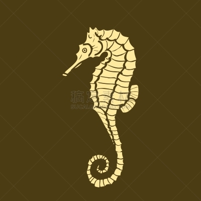 海马,海洋,动物,品牌名称,黑白图片,马,矢量,微生物,标志,剪影