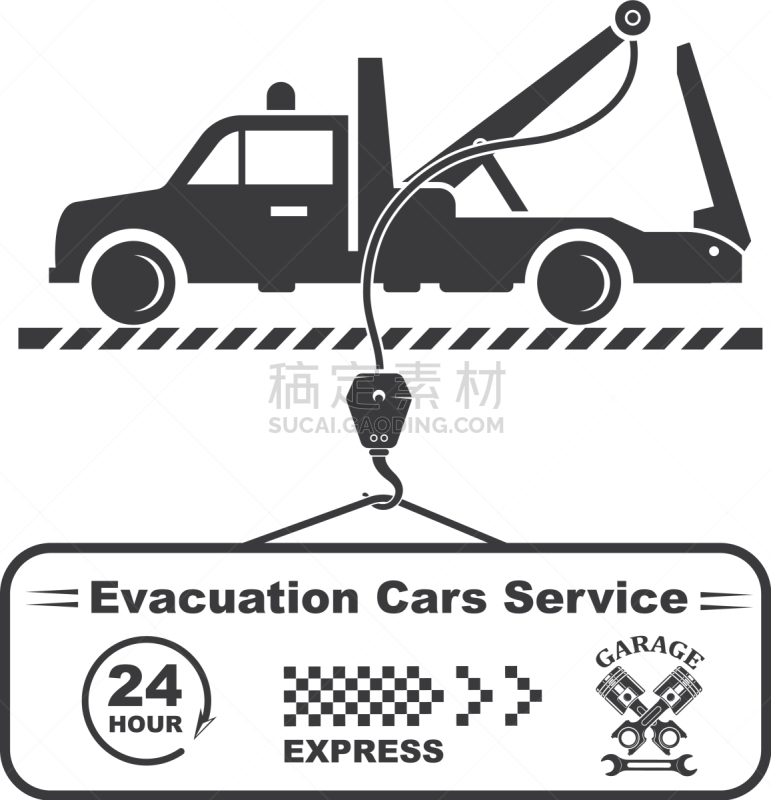 tow truck icon logo design