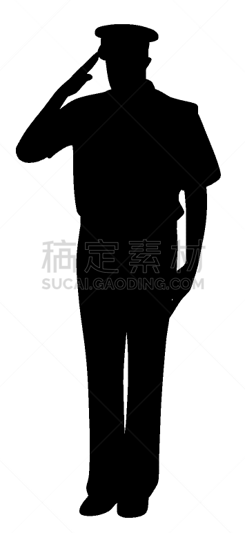 警官,制服,人,男人,敬礼,剪影,问候,干杯