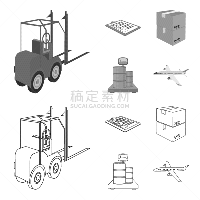 设备用品,货物集装箱,叉车,滑垒守场员,商务,品牌名称,蜘蛛网,疤,递送,包装