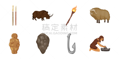 石器时代,新生活,国际著名景点,人,人属,图像,收集,布置,分娩