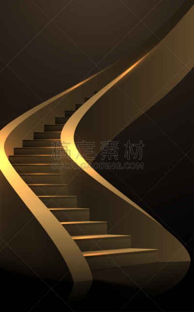 黄金,螺旋梯,黑色背景,背景分离,杯,华贵,现代,想法,奖,背景