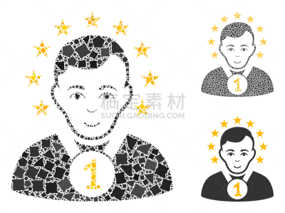 champion mosaic icon joggly pieces