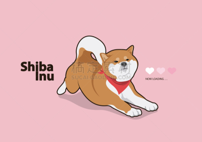 狗,可爱的,柴犬,周末活动,数字化显示,纯种犬,贺卡,肖像,日本柴犬,现代